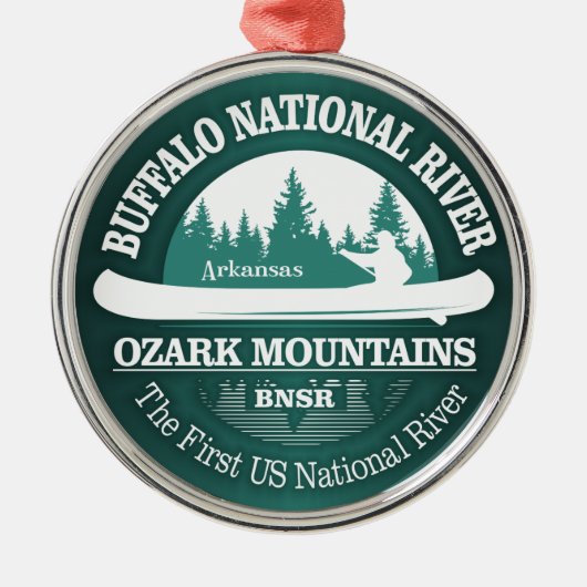 Ornement En Métal Rivière nationale de Buffalo (canot) (Devant)