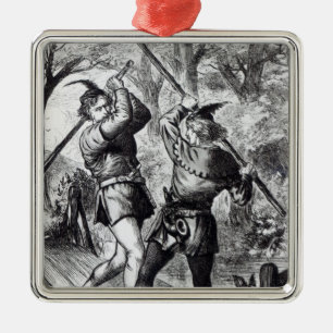 Ornement En Métal Robin Hood et petit John