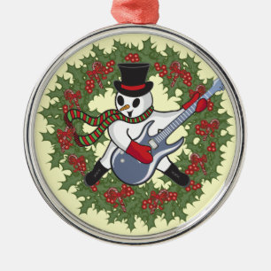 Ornement En Métal Rockin' Snowman