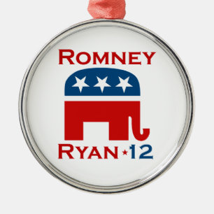 ORNEMENT EN MÉTAL ROMNEY RYAN 2012 RÉPUBLICAIN