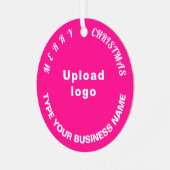 Ornement en métal rose de Noël d'affaires (Avant gauche)