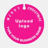 Ornement en métal rose de Noël d'affaires (Verso)