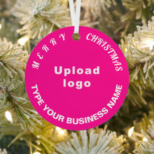 Ornement en métal rose de Noël d'affaires