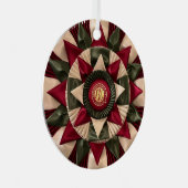 Ornement En Métal Rosette de chien MACH Noël personnalisé (Avant droite)