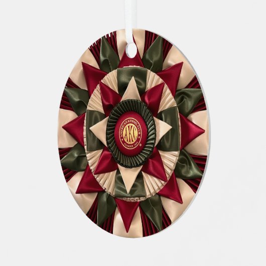 Ornement En Métal Rosette de chien MACH Noël personnalisé (Avant gauche)