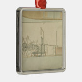 Ornement En Métal Roue à aubes, vue de perspective des machines (Droite)