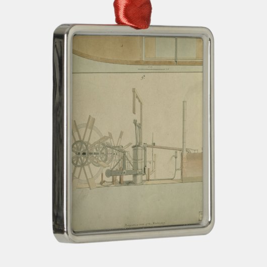 Ornement En Métal Roue à aubes, vue de perspective des machines (Droite)