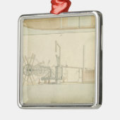 Ornement En Métal Roue à aubes, vue de perspective des machines (Gauche)