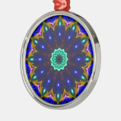 Ornement En Métal Roue circulaire Kaleidoscope bleu transcendantal (Gauche)
