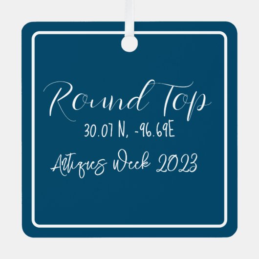 Ornement En Métal Round Top Texas Antiques Week (Recto)