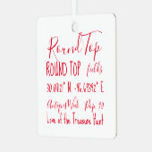 Ornement En Métal Round Top Texas Antiques Week (Avant gauche)