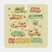 Ornement En Métal Route 66 RV Encore Là (Recto)