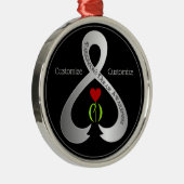 Ornement En Métal Ruban de sensibilisation de Parkinson (Droite)