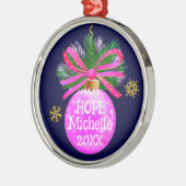 Ornement En Métal Ruban rose unique (Gauche)