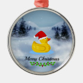 Ornement En Métal Rubber Ducky Noël salutations (Devant)