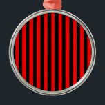 Ornement En Métal Ruby Black<br><div class="desc">Ruby Black is a simple design of black and red stripes that suits all occasions and items. This image is available on a variety of other products,  just click the link below the photo near 'About this Design'.</div>