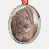 Ornement En Métal Ruby Cavapoo Chien chiot (Gauche)