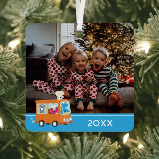 Ornement En Métal Rue Sésame | Camion d'alimentation Monster Cookies (Insitu)