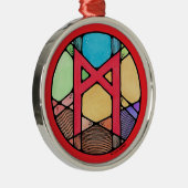 Ornement En Métal Rune de l'humanité Art Nouveau Mannaz (Droite)