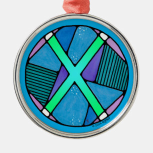 Ornement En Métal Rune d'unité géographique Art nouveau