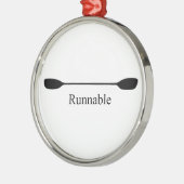 Ornement En Métal Runnable Kayak Paddle (Gauche)