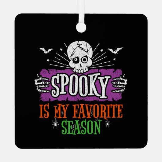 Ornement En Métal Saison éffrayante Effrayant Squelette chauves-sour (Verso)