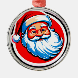 Ornement En Métal Salutation Joyeuse du Père Noël