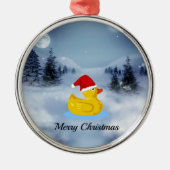 Ornement En Métal Salutations de Noël en noir et blanc (Devant)