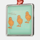 Ornement En Métal Salutations de Pâques Chicks Vert (Gauche)