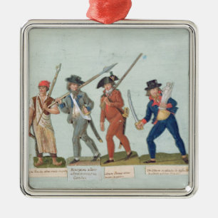 Ornement En Métal Sans Culotte allumant son tuyau