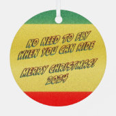 Ornement En Métal Santa Claus À Moto Yamaha (Verso)