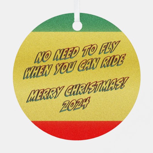 Ornement En Métal Santa Claus À Moto Yamaha (Verso)