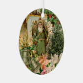 Ornement En Métal Santa Claus Noël Antiquité Belle Art (Avant droite)