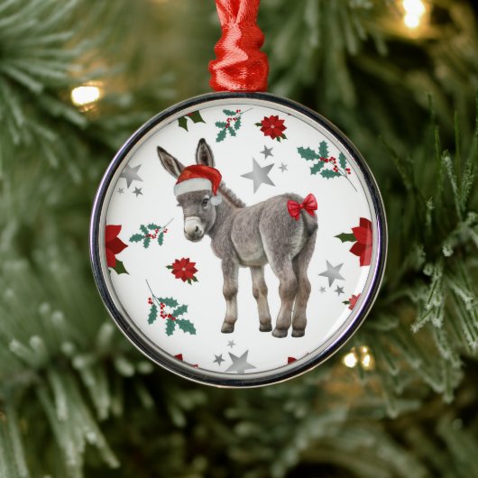 Ornement En Métal Santa Donkey Christmas Ornament Keepsake (Arbre)