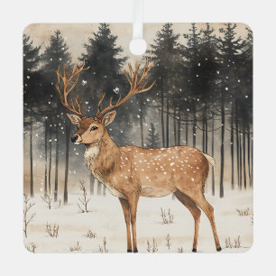 Ornement En Métal Scène hivernale de la Majesté d'hiver