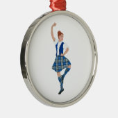 Ornement En Métal Scottish Highland Dancer - Nevil Plaid (Droite)