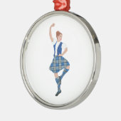 Ornement En Métal Scottish Highland Dancer - Nevil Plaid (Gauche)