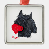 Ornement En Métal Scottish Terrier Valentine (Devant)