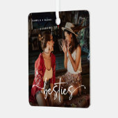 Ornement En Métal Script Bestie photo Keepsaké cadeau (Avant gauche)