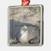 Ornement En Métal Seagull Profitant Du Soleil Été Photographie (Gauche)