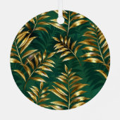 Ornement En Métal Seamless pattern with golden ferns (Verso)
