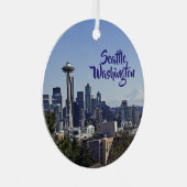 Ornement En Métal Seattle, Washington Keepsaké souvenir Noël (Avant droite)