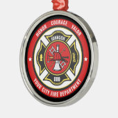 Ornement En Métal Secourt de pompier AJOUTER LE NOM Insigne du servi (Gauche)