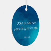 Ornement En Métal Seneca : Concentrons-nous sur l'avenir, ne tombez (Avant droite)