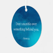 Ornement En Métal Seneca : Concentrons-nous sur l'avenir, ne tombez (Avant gauche)