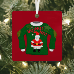 Ornement En Métal Sens Look Tacky Sweater de Noël