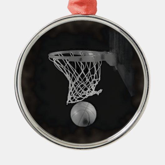 Ornement En Métal Sepia Basketball (Devant)
