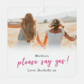 Ornement En Métal Seras-Tu Mon Époux 2 Photo (Verso)