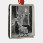 Ornement En Métal Série "Bas-Bleus de Les", lune d'O (Droite)