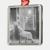 Ornement En Métal Série "Bas-Bleus de Les", lune d'O (Gauche)